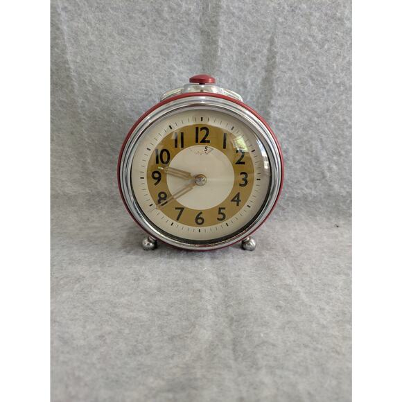 Vintage Pottery‎ Barn Retro Alarm Clock Push Button - Picture 1 of 8